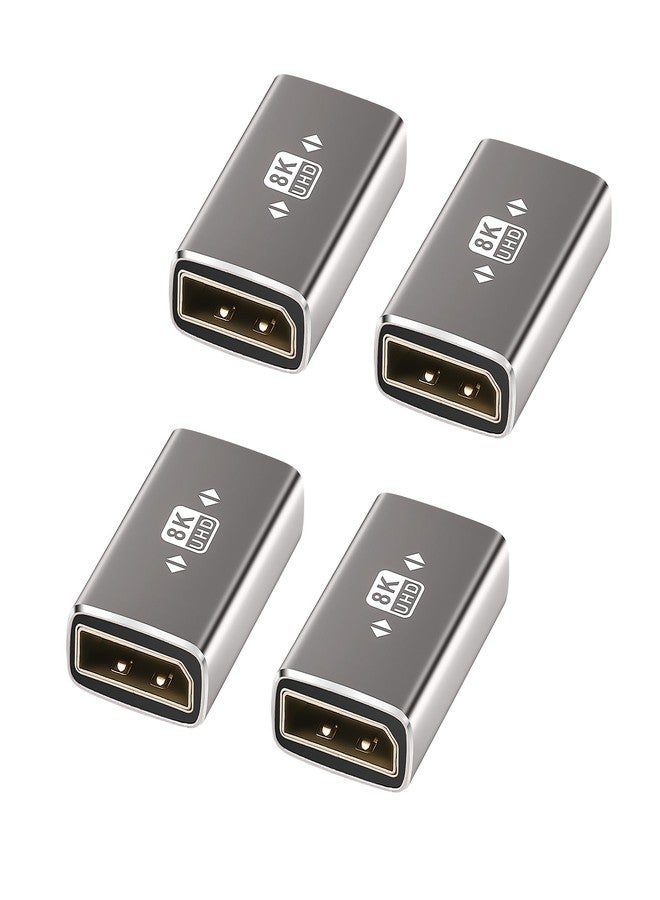 Togconn 8K DisplayPort Coupler 4 Pack, DP 1.4 Female to Female Connector DP Extension Adapter, Supports 8K@60Hz,4K@144Hz,4K@60Hz,4K@30Hz,2K, Compatible with HDTV, Monitors, Laptop, Projector - Image 1
